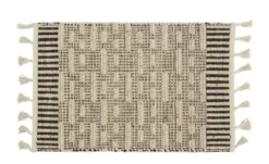 Gray & Jones Handwebteppich Black Coast