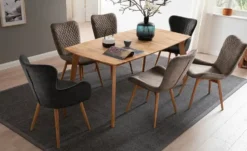 Gray & Jones 2er Set Esszimmerstuhl mit Diamant-Steppung Tierra Fuego Two