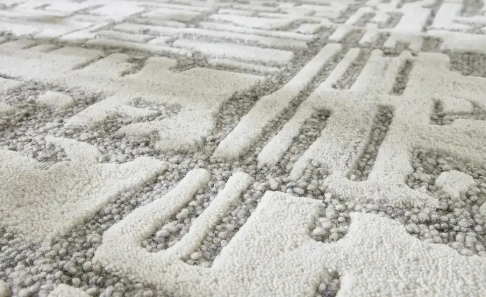 Handtuft-Teppich Modern Natur