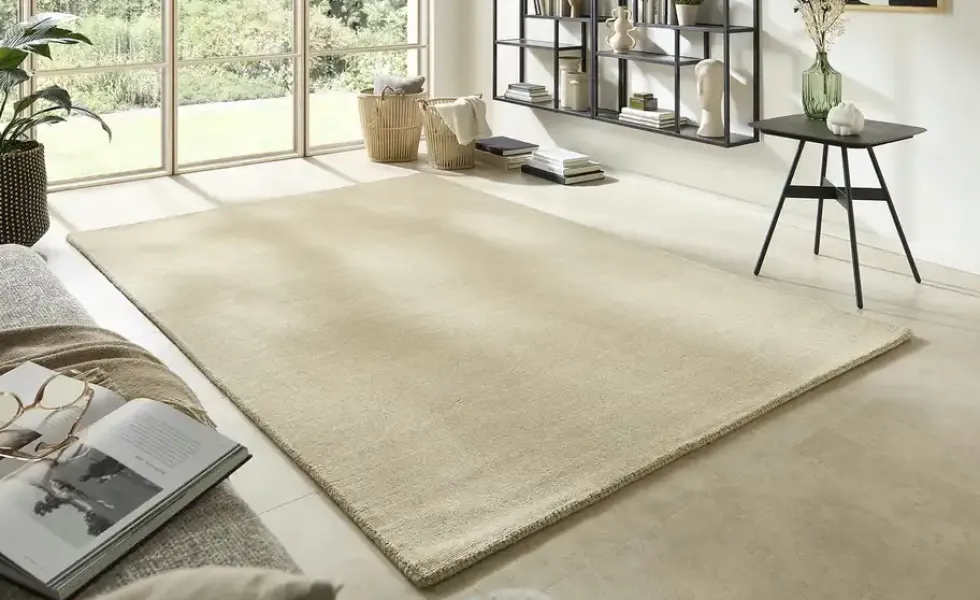 Handweb-Teppich Vinaya Natural