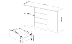 Highboard 160 cm breit Kilian