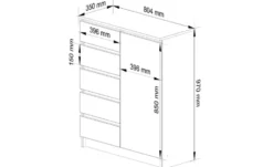 Highboard 80 cm breit Kuran