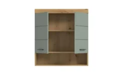 Hängeschrank SCHLOONSEE, Breite 74cm, 2 Türen, 1 offenes Fächer, MDF-Front, in verschiedenen Farben erhältlich, Badmöbel, Badschrank, Schrank, Bad Schloonsee