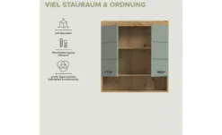 Hängeschrank SCHLOONSEE, Breite 74cm, 2 Türen, 1 offenes Fächer, MDF-Front, in verschiedenen Farben erhältlich, Badmöbel, Badschrank, Schrank, Bad Schloonsee