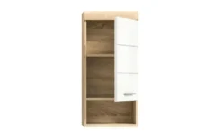 Hängeschrank SCHLOONSEE, Breite 37cm, 1 Tür, 1 offenes Fächer, 1 Einlegeboden, MDF-Front, in verschiedenen Farben erhältlich, Badmöbel, Badschrank, Schrank, Bad Schloonsee