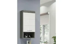 Hängeschrank SCHLOONSEE, Breite 37cm, 1 Tür, 1 offenes Fächer, 1 Einlegeboden, MDF-Front, in verschiedenen Farben erhältlich, Badmöbel, Badschrank, Schrank, Bad Schloonsee