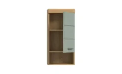 Hängeschrank SCHLOONSEE, Breite 37cm, 1 Tür, 1 offenes Fächer, 1 Einlegeboden, MDF-Front, in verschiedenen Farben erhältlich, Badmöbel, Badschrank, Schrank, Bad Schloonsee