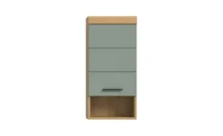 Hängeschrank SCHLOONSEE, Breite 37cm, 1 Tür, 1 offenes Fächer, 1 Einlegeboden, MDF-Front, in verschiedenen Farben erhältlich, Badmöbel, Badschrank, Schrank, Bad Schloonsee