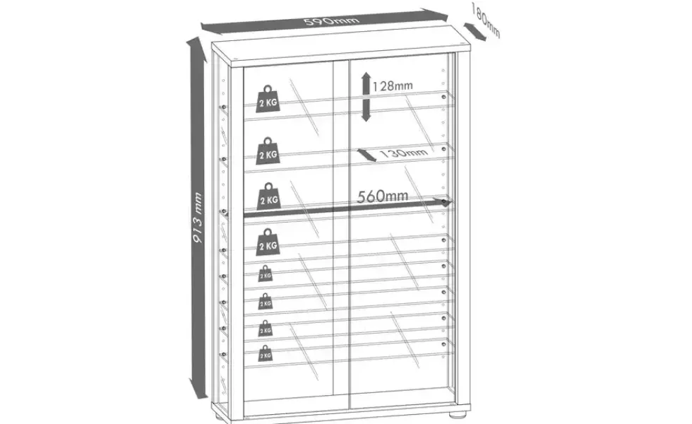 Hängevitrine Udina