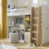 Hochbett mit Kleiderschrank und Schreibtisch Lavora
