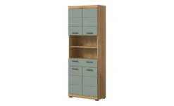 Hochschrank SCHLOONSEE, Breite 74cm, 4 Türen, 1 Schubkasten, 2 offene Fächer, MDF-Front, in verschiedenen Farben erhältlich, Badmöbel, Badschrank, Schrank, Bad Schloonsee