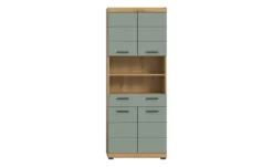 Hochschrank SCHLOONSEE, Breite 74cm, 4 Türen, 1 Schubkasten, 2 offene Fächer, MDF-Front, in verschiedenen Farben erhältlich, Badmöbel, Badschrank, Schrank, Bad Schloonsee