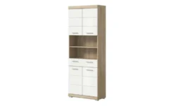 Hochschrank SCHLOONSEE, Breite 74cm, 4 Türen, 1 Schubkasten, 2 offene Fächer, MDF-Front, in verschiedenen Farben erhältlich, Badmöbel, Badschrank, Schrank, Bad Schloonsee
