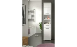 Hochschrank SCHLOONSEE, Breite 37cm, 2 Tür, 1 Schubkasten, 2 offene Fächer, MDF-Front, in verschiedenen Farben erhältlich, Badmöbel, Badschrank, Schrank, Bad Schloonsee