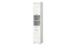 Hochschrank SCHLOONSEE, Breite 37cm, 2 Tür, 1 Schubkasten, 2 offene Fächer, MDF-Front, in verschiedenen Farben erhältlich, Badmöbel, Badschrank, Schrank, Bad Schloonsee