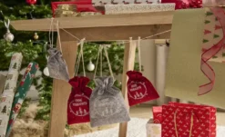 HOME STORY Geschenkbeutel Frohe Weihnachten, 2er Set