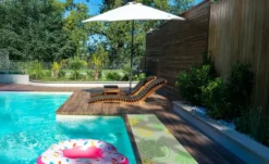 In- und Outdoor Webteppich Pool-Party