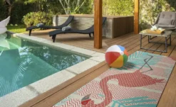 In- und Outdoor Webteppich Pool-Party