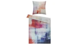 indigo Mako-Satin Bettwäsche Impressionist