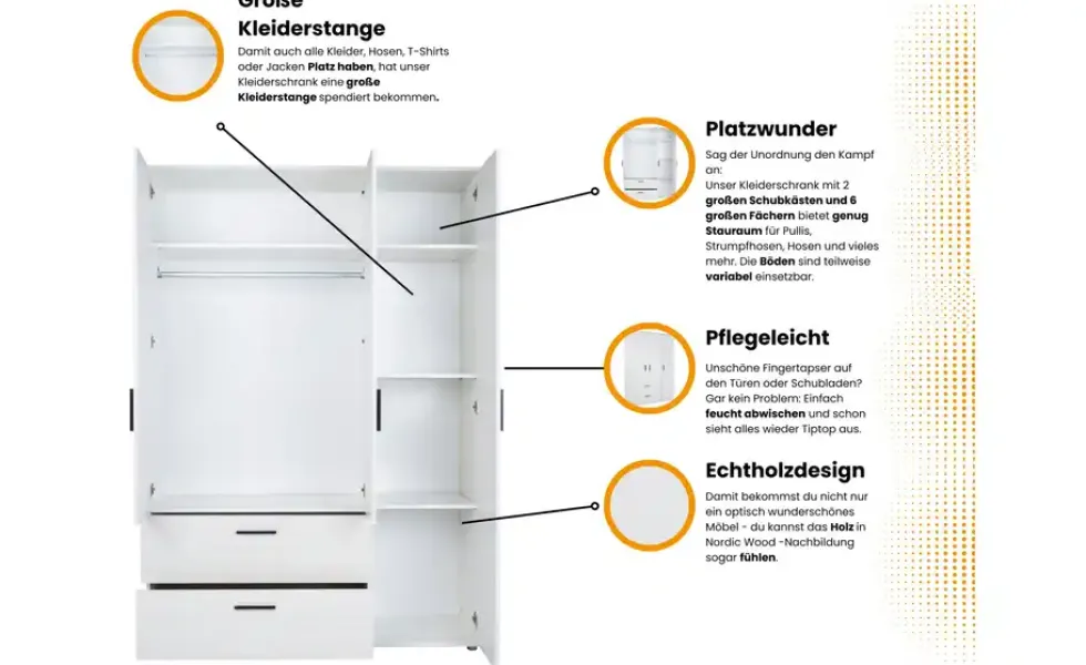 Jugendzimmer 4er-Set Mathea
