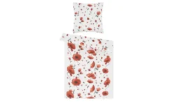 kaeppel Baumwoll Seersucker Bettwäsche Scarlett Poppies