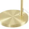KHG Bogenleuchte, 1-flammig, messing/ Rattan-Schirm