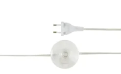 KHG Bogenleuchte, 1-flammig, messing/ Rattan-Schirm