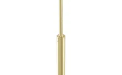 KHG Bogenleuchte, 1-flammig, messing/ Rattan-Schirm