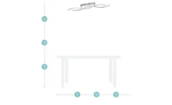 KHG LED-Deckenleuchte, chrom `Wavy`