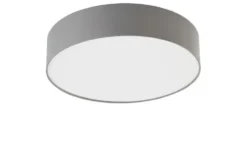 KHG LED-Deckenleuchte, 1-flammig, Stoffschirm grau