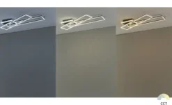 KHG LED-Deckenleuchte, 3-flammig, chrom/ alu mit Fernbedienung