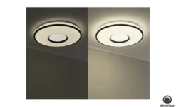 KHG LED-Deckenleuchte, schwarz mit Fernbedienung