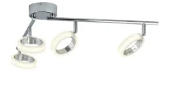 KHG LED-Deckenstrahler, 4-flammig, Acrylringe