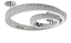 KHG LED-Kristall-Deckenleuchte, `Kreise´