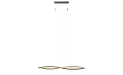 KHG LED-Pendelleuchte, 3-flammig, schwarz/ Eiche