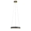 KHG LED-Pendelleuchte, Kunstleder schwarz/goldfarben