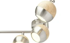 KHG LED-Spot, 4-flammig, mit Holz