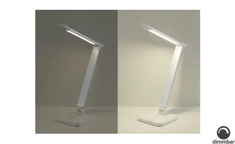 KHG LED-Tischleuchte, 1-flammig, Alu/weiß