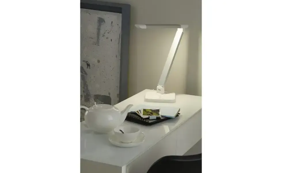 KHG LED-Tischleuchte, 1-flammig, Alu/weiß