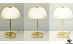 KHG LED-Tischleuchte, 1-flammig, messing/ Alabasterglas