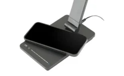 KHG LED-Tischleuchte, schwarz mit Qi-Charger