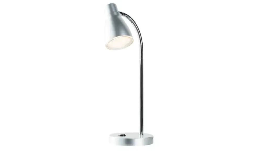 KHG LED-Tischleuchte silber mit flexiblem Arm