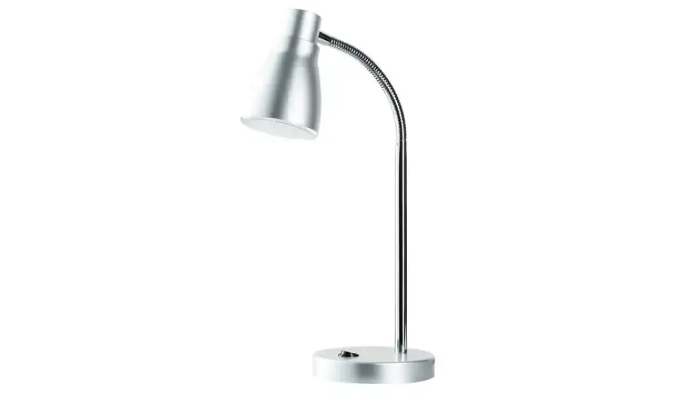 KHG LED-Tischleuchte silber mit flexiblem Arm