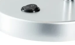 KHG LED-Tischleuchte silber mit flexiblem Arm