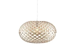 KHG Pendelleuchte, 1-flammig, nickel-matt/ holz
