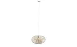 KHG Pendelleuchte, 1-flammig, nickel-matt/ holz