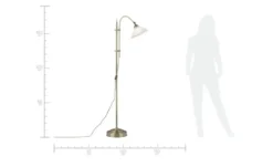 KHG Stehleuchte altmessing in Antik-Optik