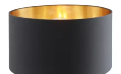 KHG Stehleuchte, 1-flammig schwarz/goldfarben