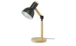 KHG Tischleuchte, 1-flammig, Bambus/ Schwarz