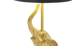 KHG Tischleuchte, 1-flammig, goldfarben `Elefant´